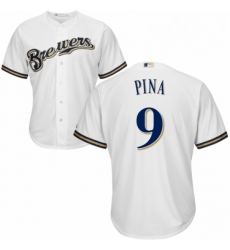 Youth Majestic Milwaukee Brewers 9 Manny Pina Authentic Navy Blue Alternate Cool Base MLB Jersey Youth Majestic Milwaukee Brewers 9 Manny Pina Authentic Navy Blue Alternate Cool Base MLB Jersey