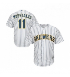 Youth Milwaukee Brewers 11 Mike Moustakas Replica White Home Cool Base Baseball Jersey Youth Milwaukee Brewers 11 Mike Moustakas Replica White Home Cool Base Baseball Jersey