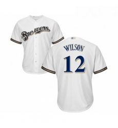 Youth Milwaukee Brewers 12 Alex Wilson Replica White Alternate Cool Base Baseball Jersey Youth Milwaukee Brewers 12 Alex Wilson Replica White Alternate Cool Base Baseball Jersey
