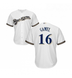 Youth Milwaukee Brewers 16 Ben Gamel Replica White Alternate Cool Base Baseball Jersey Youth Milwaukee Brewers 16 Ben Gamel Replica White Alternate Cool Base Baseball Jersey