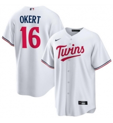 Men Minnesota Twins 16 Steven Okert White Cool Base Stitched Baseball Jersey Men Minnesota Twins 16 Steven Okert White Cool Base Stitched Baseball Jersey