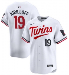 Men Minnesota Twins 19 Alex Kirilloff White 2024 Home Limited Stitched Baseball Jersey Men Minnesota Twins 19 Alex Kirilloff White 2024 Home Limited Stitched Baseball Jersey