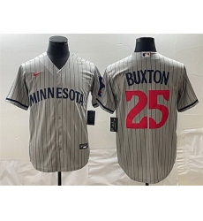 Men Minnesota Twins 25 Byron Buxton Grey Cool Base Stitched Jerseys Men Minnesota Twins 25 Byron Buxton Grey Cool Base Stitched Jerseys