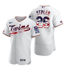 Men Minnesota Twins 26 Max Kepler Men Nike White Fluttering USA Flag Limited Edition Flex Base MLB Jersey Men Minnesota Twins 26 Max Kepler Men Nike White Fluttering USA Flag Limited Edition Flex Base MLB Jersey