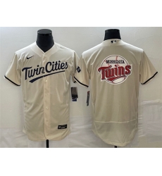 Men Minnesota Twins Cream Team Big Logo Flex Base Stitched Jersey Men Minnesota Twins Cream Team Big Logo Flex Base Stitched Jersey