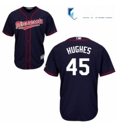 Mens Majestic Minnesota Twins 45 Phil Hughes Replica Navy Blue Alternate Road Cool Base MLB Jersey Mens Majestic Minnesota Twins 45 Phil Hughes Replica Navy Blue Alternate Road Cool Base MLB Jersey