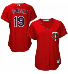 Womens Majestic Minnesota Twins 19 Anibal Sanchez Replica Scarlet Alternate Cool Base MLB Jersey Womens Majestic Minnesota Twins 19 Anibal Sanchez Replica Scarlet Alternate Cool Base MLB Jersey