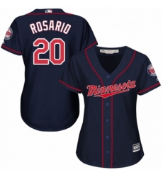 Womens Majestic Minnesota Twins 20 Eddie Rosario Replica Navy Blue Alternate Road Cool Base MLB Jersey Womens Majestic Minnesota Twins 20 Eddie Rosario Replica Navy Blue Alternate Road Cool Base MLB Jersey