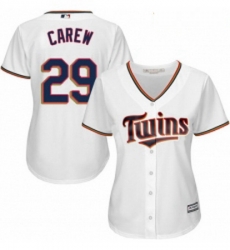 Womens Majestic Minnesota Twins 29 Rod Carew Authentic White Home Cool Base MLB Jersey Womens Majestic Minnesota Twins 29 Rod Carew Authentic White Home Cool Base MLB Jersey