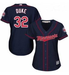 Womens Majestic Minnesota Twins 32 Zach Duke Replica Navy Blue Alternate Road Cool Base MLB Jersey Womens Majestic Minnesota Twins 32 Zach Duke Replica Navy Blue Alternate Road Cool Base MLB Jersey