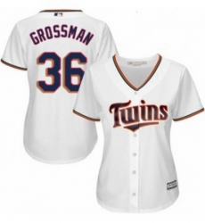 Womens Majestic Minnesota Twins 36 Robbie Grossman Replica White Home Cool Base MLB Jersey Womens Majestic Minnesota Twins 36 Robbie Grossman Replica White Home Cool Base MLB Jersey
