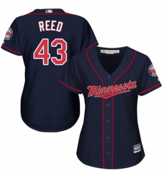 Womens Majestic Minnesota Twins 43 Addison Reed Replica Navy Blue Alternate Road Cool Base MLB Jersey Womens Majestic Minnesota Twins 43 Addison Reed Replica Navy Blue Alternate Road Cool Base MLB Jersey