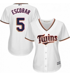 Womens Majestic Minnesota Twins 5 Eduardo Escobar Authentic White Home Cool Base MLB Jersey Womens Majestic Minnesota Twins 5 Eduardo Escobar Authentic White Home Cool Base MLB Jersey