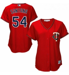 Womens Majestic Minnesota Twins 54 Ervin Santana Replica Scarlet Alternate Cool Base MLB Jersey Womens Majestic Minnesota Twins 54 Ervin Santana Replica Scarlet Alternate Cool Base MLB Jersey