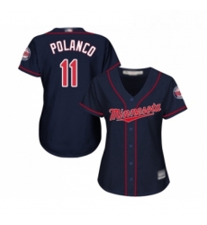 Womens Minnesota Twins 11 Jorge Polanco Replica Navy Blue Alternate Road Cool Base Baseball Jersey Womens Minnesota Twins 11 Jorge Polanco Replica Navy Blue Alternate Road Cool Base Baseball Jersey