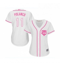 Womens Minnesota Twins 11 Jorge Polanco Replica White Fashion Cool Base Baseball Jersey Womens Minnesota Twins 11 Jorge Polanco Replica White Fashion Cool Base Baseball Jersey