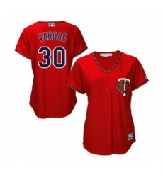 Womens Minnesota Twins 30 Kennys Vargas Replica Scarlet Alternate Cool Base Baseball Jersey Womens Minnesota Twins 30 Kennys Vargas Replica Scarlet Alternate Cool Base Baseball Jersey