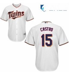 Youth Majestic Minnesota Twins 15 Jason Castro Replica White Home Cool Base MLB Jersey Youth Majestic Minnesota Twins 15 Jason Castro Replica White Home Cool Base MLB Jersey