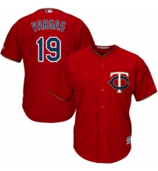 Youth Majestic Minnesota Twins 19 Kennys Vargas Authentic Scarlet Alternate Cool Base MLB Jersey Youth Majestic Minnesota Twins 19 Kennys Vargas Authentic Scarlet Alternate Cool Base MLB Jersey