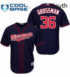 Youth Majestic Minnesota Twins 36 Robbie Grossman Authentic Navy Blue Alternate Road Cool Base MLB Jersey Youth Majestic Minnesota Twins 36 Robbie Grossman Authentic Navy Blue Alternate Road Cool Base MLB Jersey