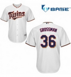 Youth Majestic Minnesota Twins 36 Robbie Grossman Authentic White Home Cool Base MLB Jersey Youth Majestic Minnesota Twins 36 Robbie Grossman Authentic White Home Cool Base MLB Jersey