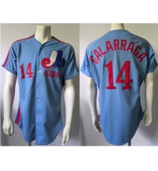 Men Montreal Expos Andres Galarraga #14 Baby Blue Stitched MLB jersey