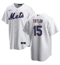Men New York Mets 15 Tyrone Taylor White Cool Base Stitched Baseball Jersey Men New York Mets 15 Tyrone Taylor White Cool Base Stitched Baseball Jersey