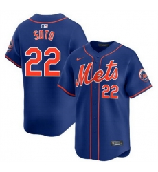 Men New York Mets 22 Juan Soto Royal 2024 Alternate Limited Stitched Baseball Jersey Men New York Mets 22 Juan Soto Royal 2024 Alternate Limited Stitched Baseball Jersey
