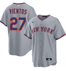 Men New York Mets 27 Mark Vientos Grey 2025 Limited Stitched Baseball Jersey