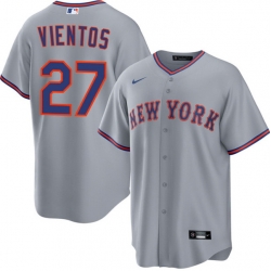 Men New York Mets 27 Mark Vientos Grey 2025 Limited Stitched Baseball Jersey