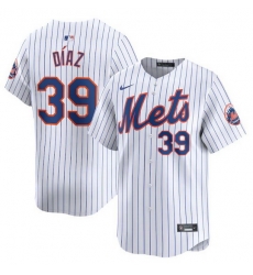 Men New York Mets 39 Edwin Diaz White 2024 Home Limited Stitched Baseball Jersey Men New York Mets 39 Edwin Diaz White 2024 Home Limited Stitched Baseball Jersey