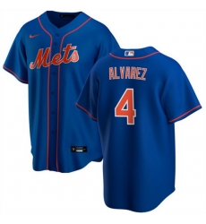 Men New York Mets 4 Francisco C1lvarez Royal Cool Base Stitched Baseball Jersey Men New York Mets 4 Francisco C1lvarez Royal Cool Base Stitched Baseball Jersey