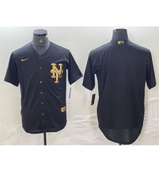 Men New York Mets Blank Black Cool Base Stitched Baseball Jersey Men New York Mets Blank Black Cool Base Stitched Baseball Jersey