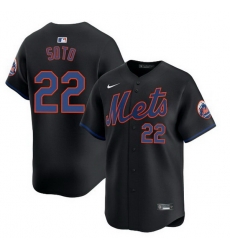 Men New York Mets Juan Soto #22 Black Flex Base Stitched MLB Jersey Men New York Mets Juan Soto #22 Black Flex Base Stitched MLB Jersey