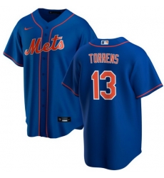 Men New York Mets Luis Torrens 13 Blue Cool Base Stitched Jersey