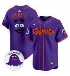 Men New York Mets Purple Grimace V2 Vapor Limited Stitched Baseball Jersey Men New York Mets Purple Grimace V2 Vapor Limited Stitched Baseball Jersey