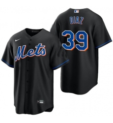 Men Nike New York Mets #39 Edwin Diaz Stitched black jersey Men Nike New York Mets #39 Edwin Diaz Stitched black jersey