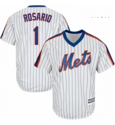Mens Majestic New York Mets 1 Amed Rosario Replica White Alternate Cool Base MLB Jersey Mens Majestic New York Mets 1 Amed Rosario Replica White Alternate Cool Base MLB Jersey