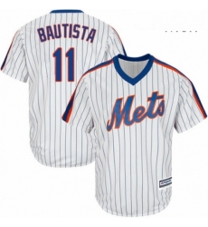 Mens Majestic New York Mets 11 Jose Bautista Replica White Alternate Cool Base MLB Jersey Mens Majestic New York Mets 11 Jose Bautista Replica White Alternate Cool Base MLB Jersey