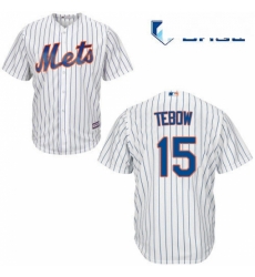 Mens Majestic New York Mets 15 Tim Tebow Replica White Home Cool Base MLB Jersey Mens Majestic New York Mets 15 Tim Tebow Replica White Home Cool Base MLB Jersey