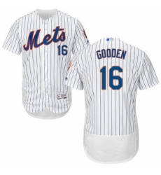 Mens Majestic New York Mets 16 Dwight Gooden White Home Flex Base Authentic Collection MLB Jersey Mens Majestic New York Mets 16 Dwight Gooden White Home Flex Base Authentic Collection MLB Jersey