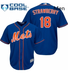 Mens Majestic New York Mets 18 Darryl Strawberry Replica Royal Blue Alternate Home Cool Base MLB Jersey Mens Majestic New York Mets 18 Darryl Strawberry Replica Royal Blue Alternate Home Cool Base MLB Jersey