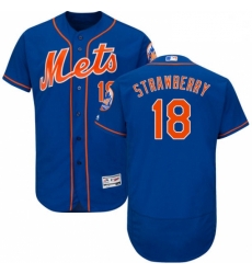 Mens Majestic New York Mets 18 Darryl Strawberry Royal Blue Alternate Flex Base Authentic Collection MLB Jersey Mens Majestic New York Mets 18 Darryl Strawberry Royal Blue Alternate Flex Base Authentic Collection MLB Jersey