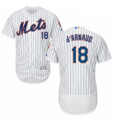 Mens Majestic New York Mets 18 Travis dArnaud White Flexbase Authentic Collection MLB Jersey Mens Majestic New York Mets 18 Travis dArnaud White Flexbase Authentic Collection MLB Jersey