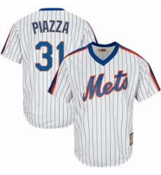 Mens Majestic New York Mets 31 Mike Piazza Authentic White Cooperstown MLB Jersey Mens Majestic New York Mets 31 Mike Piazza Authentic White Cooperstown MLB Jersey