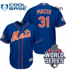 Mens Majestic New York Mets 31 Mike Piazza Replica Royal Blue Alternate Home Cool Base 2015 World Series MLB Jersey Mens Majestic New York Mets 31 Mike Piazza Replica Royal Blue Alternate Home Cool Base 2015 World Series MLB Jersey