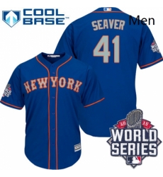 Mens Majestic New York Mets 41 Tom Seaver Authentic Royal Blue Alternate Road Cool Base 2015 World Series MLB Jersey Mens Majestic New York Mets 41 Tom Seaver Authentic Royal Blue Alternate Road Cool Base 2015 World Series MLB Jersey