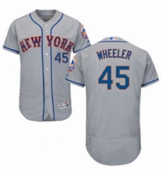 Mens Majestic New York Mets 45 Zack Wheeler Grey Road Flex Base Authentic Collection MLB Jersey Mens Majestic New York Mets 45 Zack Wheeler Grey Road Flex Base Authentic Collection MLB Jersey