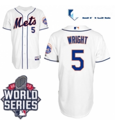 Mens Majestic New York Mets 5 David Wright Replica White Alternate Cool Base 2015 World Series MLB Jersey Mens Majestic New York Mets 5 David Wright Replica White Alternate Cool Base 2015 World Series MLB Jersey