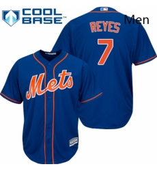 Mens Majestic New York Mets 7 Jose Reyes Replica Royal Blue Alternate Home Cool Base MLB Jersey Mens Majestic New York Mets 7 Jose Reyes Replica Royal Blue Alternate Home Cool Base MLB Jersey